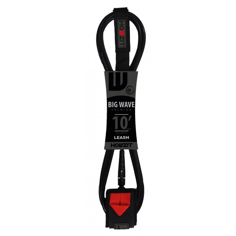 Stand-up paddle 10' black straight knee leash for big waves Stand-up paddle 10' black straight knee leash for big waves