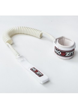 Stand-up paddle 9' white coiled leash