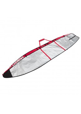 Housse de transport motif gris et rouge pour stand-up paddle race 12'6