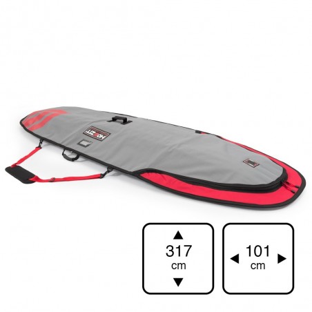 Housse de transport motif gris et rouge pour stand-up paddle 10' xl