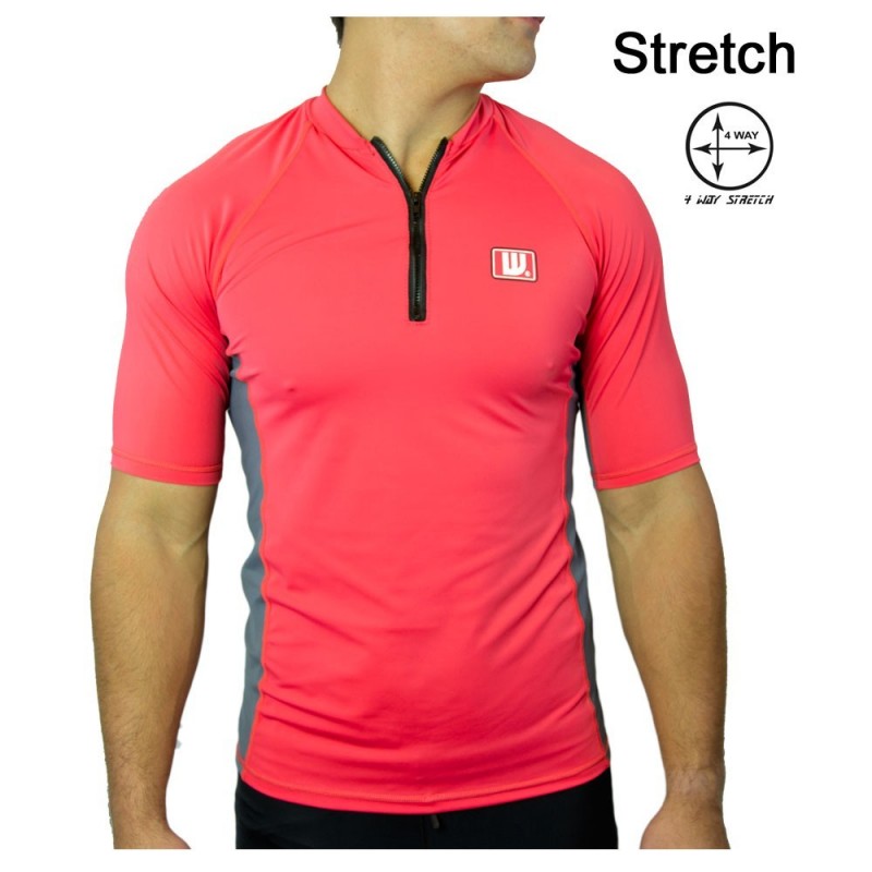 Lycra surf zip Homme Red Lycra surf zip Homme Red