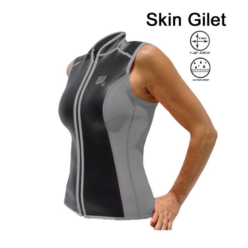 Gilet surf Neoprene Femme noir Gilet surf Neoprene Femme noir