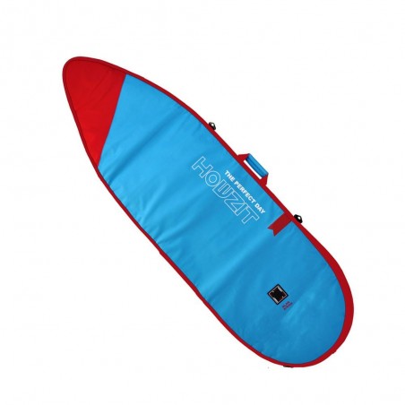 Housse bleu et rouge pour surf funboard 6'6