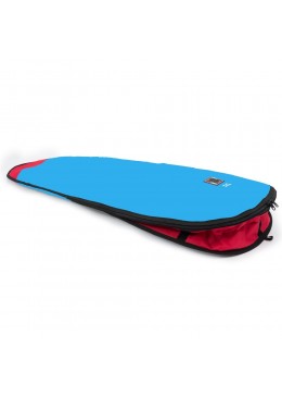 Housse bleu et rouge pour surf funboard 6'6