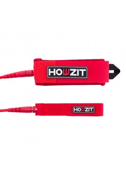 leash 10' rouge pour paddle et longboard