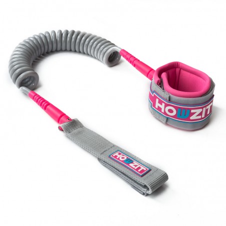 leash téléphone 9' gris et rose pour paddle