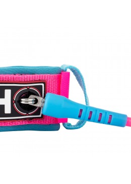 Leash Bodyboard 4' Biceps rose et bleu