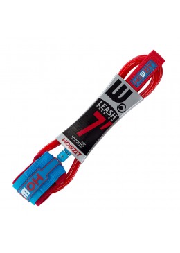 leash straight 8' red blue for stand up paddle