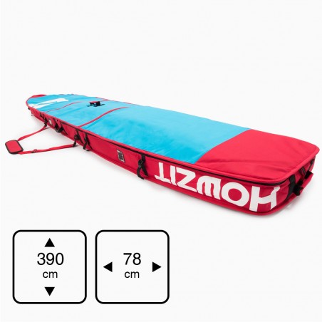Housse de transport motif bleu et rouge pour stand-up paddle race 12'6 XL