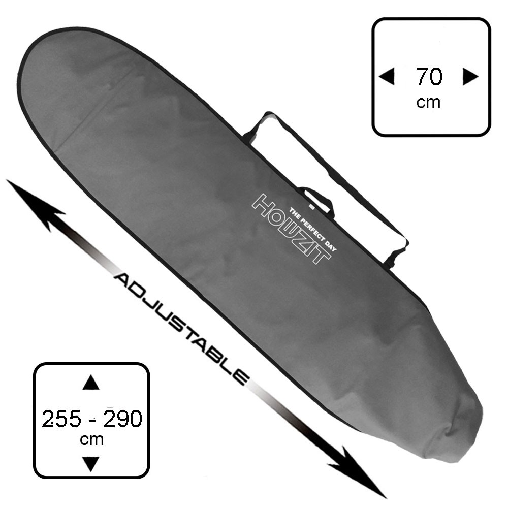 Boardbag Longboard Adjustable from 8' to 9' Grey Boardbag Longboard Adjustable from 8' to 9' Grey