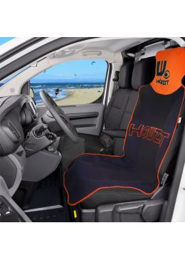 Housse de siège auto en néoprène bicolore noire/orange HOWZIT